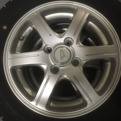96-5ブリヂストンVRX155/65R14走行1,000km程度ダイハツ純正アルミホイール付4本セット
