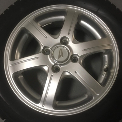 96-5ブリヂストンVRX155/65R14走行1,000km程度ダイハツ純正アルミホイール付4本セット
