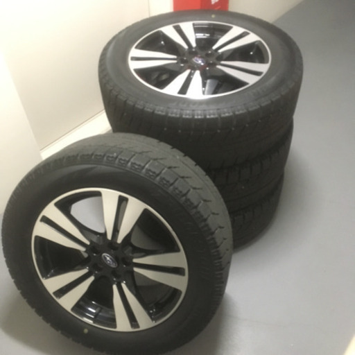 値下げ‼︎113-1ブリヂストンVRX 225/55R17 スバル純正アルミホイール付4本セット17×7J +48 XV GP系 人気のポリッシュ