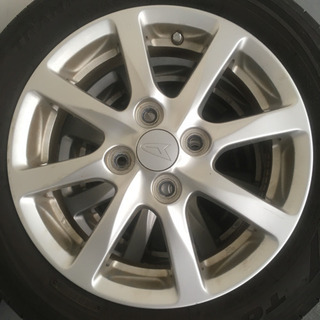 112-2トーヨータイヤTRANPATH155/65R14 14×4.5J +45 ダイハツ純正 