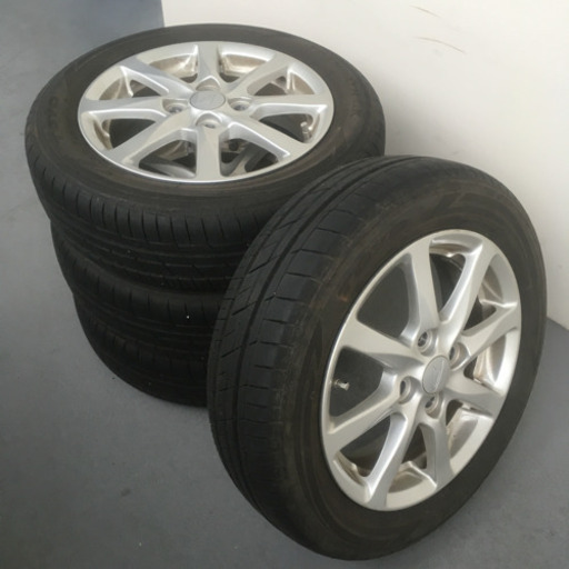 112-2トーヨータイヤTRANPATH155/65R14 14×4.5J +45 ダイハツ純正アルミホイール付4本セット TOYO TIRES 溝じゅうぶん