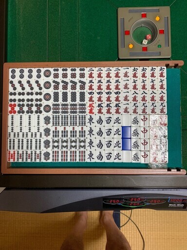【動作品】全自動麻雀卓　雀風（雀友の落し込みタイプ）＋ＷakWak枠