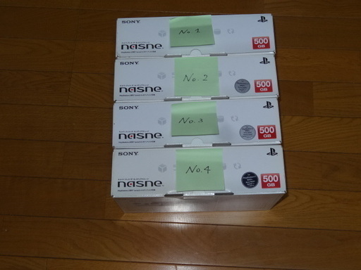 PC,android,iphone,ipad,PS3,PS4　NASNE　500GBモデル(CECH-ZNR1J)　4台セット　中古品