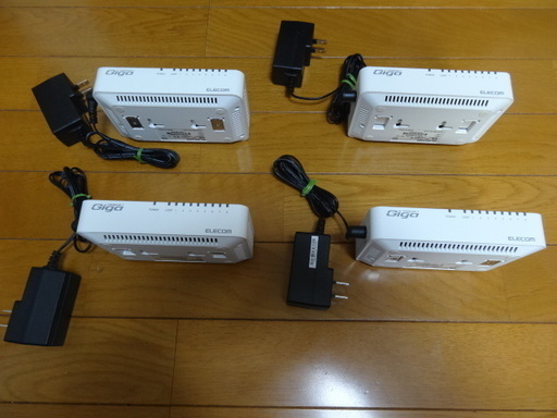 EHC-G08PA-W (省電力機能で最大約82％節電。1000BASE-T対応8ポートスイッチングハブ) ４台セット