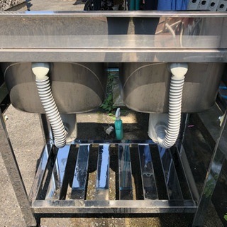 業務用シンク（2槽式）の画像