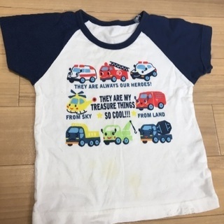 激安！100円！消防車パトカー救急車郵便車ヘリコプターなど乗り物パジャマ男の子サイズ80です。の画像