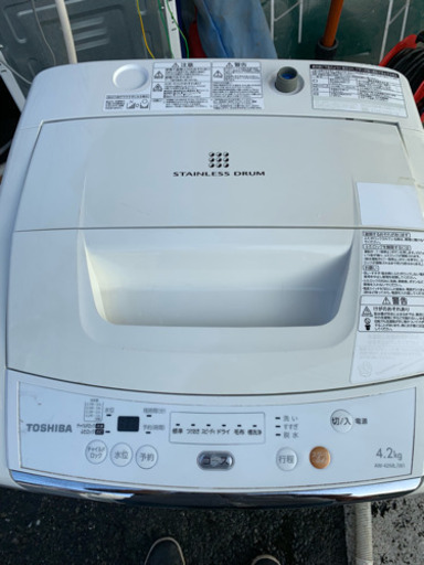 まだまだ使えます！ 洗濯機 2013年製 TOSHIBA AW-42ML 中古 4.2キロ