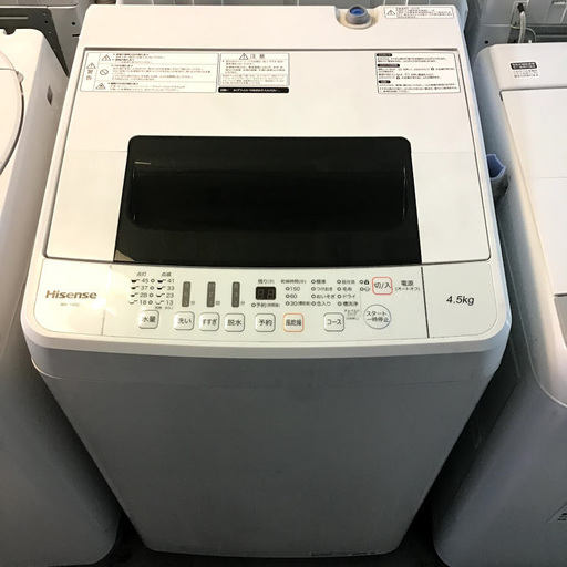 【送料無料・設置無料サービス有り】洗濯機 2018年製 Hisense HW-T45C 中古