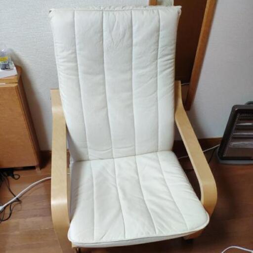 ※値下げ　IKEA　チェアとオットマンのセット