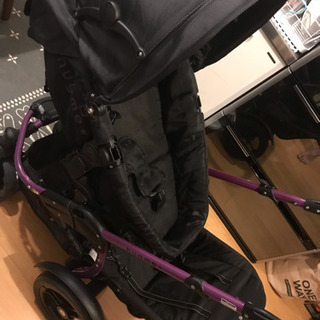 【今週末まで値下げ】ハグミープラス 2人乗りベビーカー パープル  
