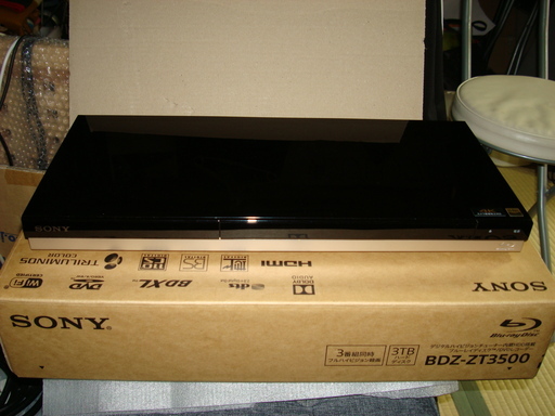 ★美品・中古品★Sony ブルーレイレコーダー★ BDZ-ZT3500 / 3TB / ３番組同時録画 / 外付けHDD・SeeQVault接続対応等 17年製★