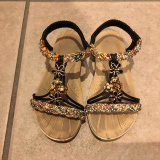 女の子 サンダル (17cm) 使用品の画像