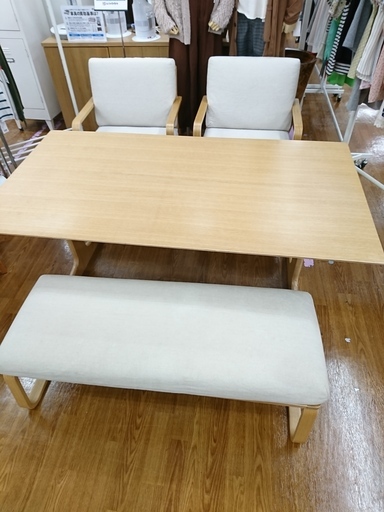 無印良品　ダイニング4点セット　どこでもシリーズ　【トレファク　川越店】【家具　家電】