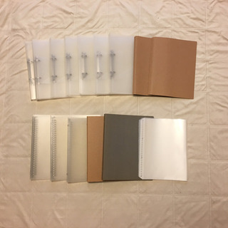 【交渉中】無印良品 B5 バインダー ファイル クリアポケット セット