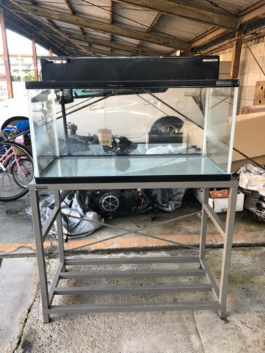 ニッソー 90×45×45 水槽、水槽台、上部濾過セット