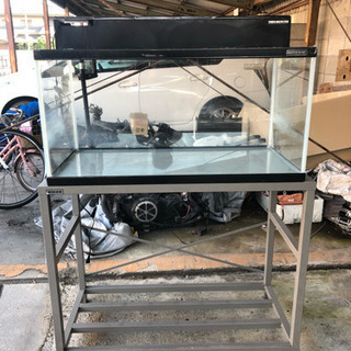 ニッソー 90×45×45 水槽、水槽台、上部濾過セット