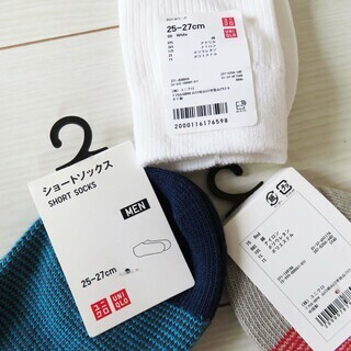 ユニクロソックス３点セット（25～27ｃｍ）！の画像