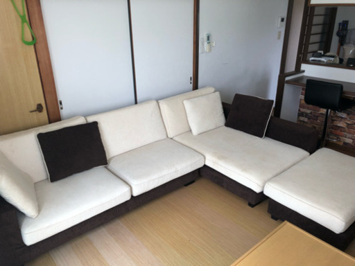 中古 armonia vento2 カウチソファ 3人掛け 4人掛け カウチ コーナーソファー