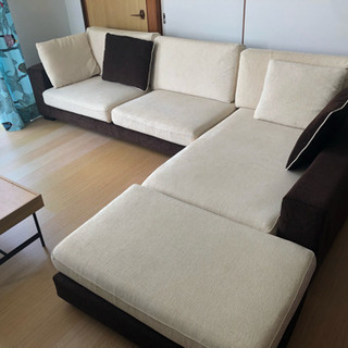 中古 armonia vento2 カウチソファ 3人掛け 4人...