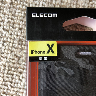 iPhone X スマホケース カモフラ柄 黒 新品