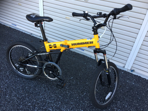 ☆美品☆HUMMER ハマー 折りたたみ自転車 6段変速 Fサスペンション