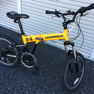 ☆美品☆HUMMER ハマー 折りたたみ自転車 6段変速 Fサスペンション