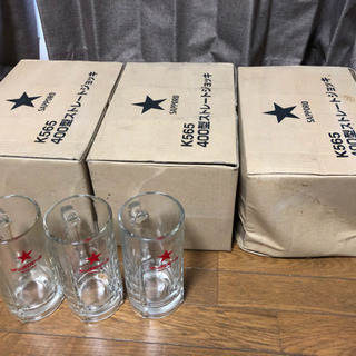 サッポロ ビールジョッキ 18個 新品未使用 赤星ラベルの画像