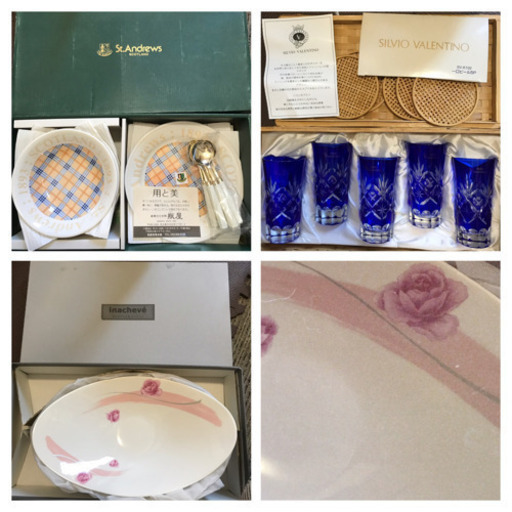 新品 食器 ガラス&皿3セットお