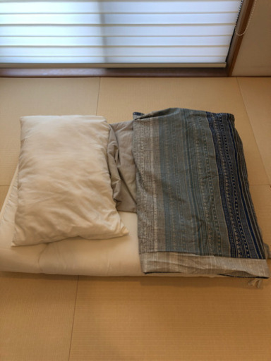 ニトリ シングル敷布団、枕、カバー5点セット