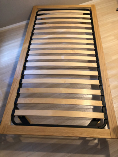 無印 ベットフレーム オーク材 シングル