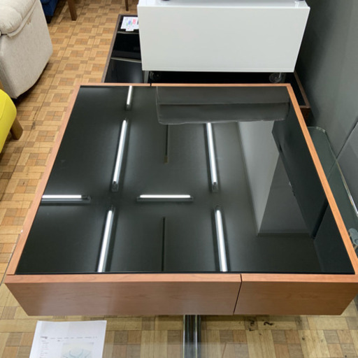 センターテーブル 93×93cm 収納付き