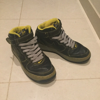 NIKE エアフォース1ブラックデニム 22.5cm