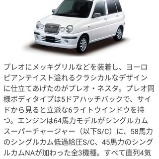 スバルプレオ　ネスタ　スパーチャージャー仕様