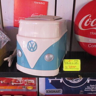 希少】ワーゲンバス トースター・青色／家電・未使用品