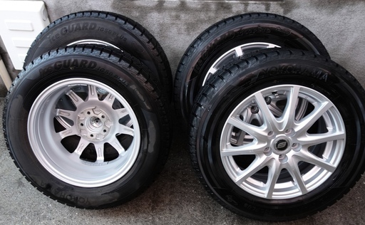 格安 ホイール（BRANDLE M71）付き・スタッドレスタイヤ（ヨコハマ アイスガード５プラス）の４本セット  YOKOHAMA ice GUARD 5 PLUS 195/65R15