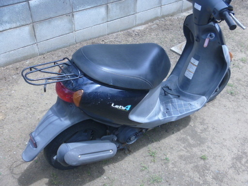 中古　スズキ　レッツ４　黒色　エンジン実働　始動　