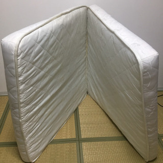 中古良品◎二つ折り薄型ポケットコイルマットレス シングルサイズ、...