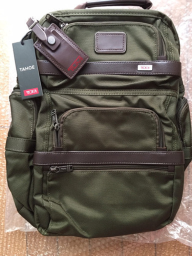 TUMI リュック 高級感質感最高 カーキ×ブラウン