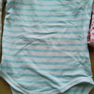 80センチ　ロンパース半袖　3枚セット　500円でお譲りします。の画像