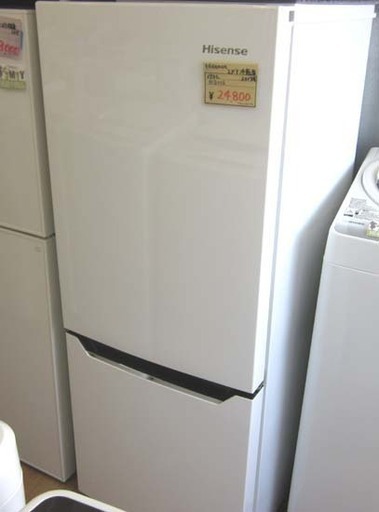 札幌 2017年製 150L 2ドア冷蔵庫 ハイセンス HR-D15A 白/ホワイト 単身 一人暮らし 100Lクラス