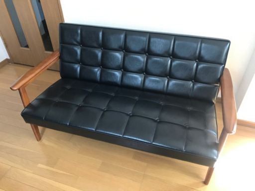 [5,000円値下げ] カリモク60 Kチェア 2シーター ブラック