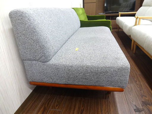 札幌 引き取り 2.5Pソファ ひじ掛けナシ シンプルデザイン ファブリック素材
