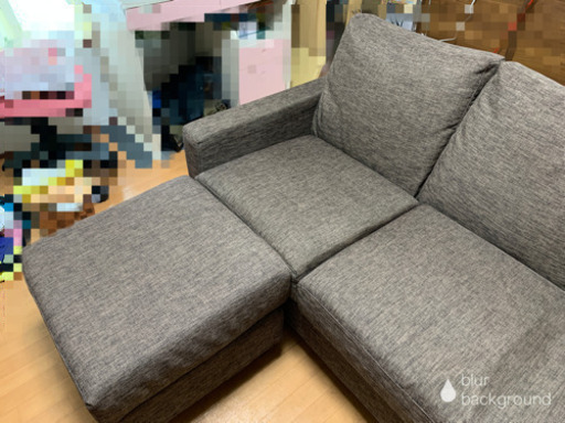 【取引中】★今週のみ【中古】3人掛けソファ オットマン付