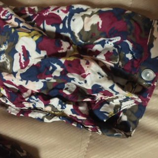 綿＆シルクの襟ぐり切りっぱなしチュニック五分袖ＬＬの画像