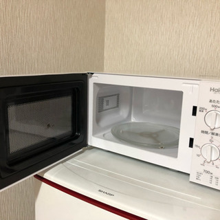 電子レンジ  ホワイト  ハイアールの画像
