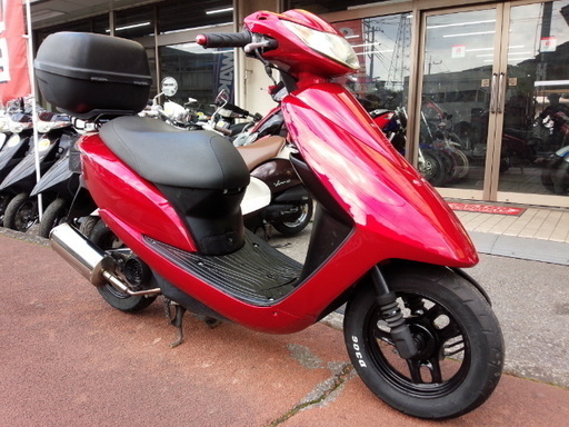 NO.2806　ディオＦＩ （ＤＩＯ） ４サイクル　ＦＩ　オーバルマフラー　リヤボックス　サイドスタンド　レッド　☆彡