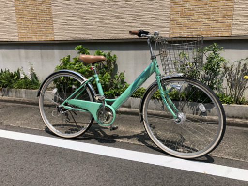 【LEDオートライト】26インチ6段変速自転車
