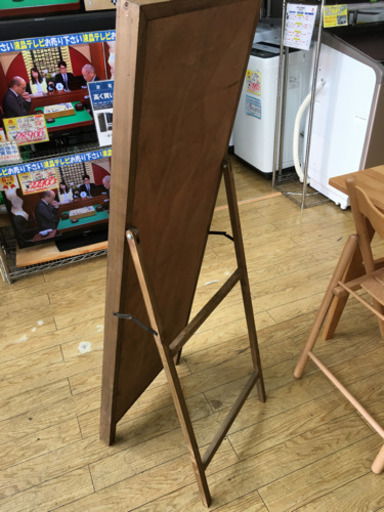 アンティーク調 扉付 スタンドミラー
