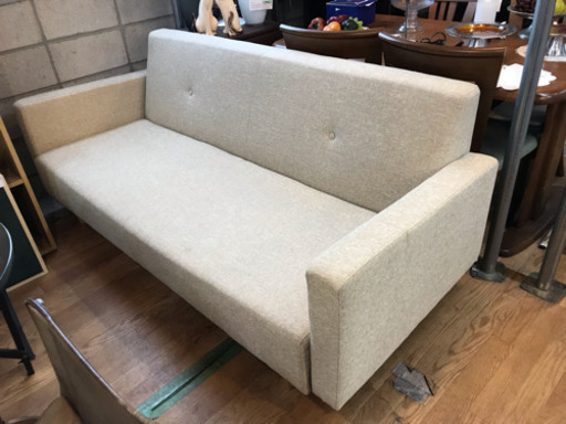 3人掛けファブリックソファ 中古