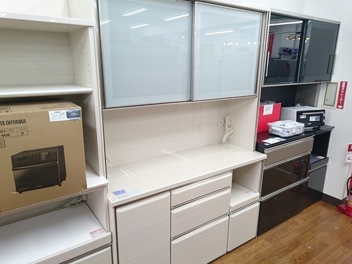 シギヤマ家具　スライド式2枚扉キッチンボード　【トレファク　川越】【家具　家電】